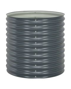 Jardinière lit surélevé plantes fleurs jardin 80 x 80 x 81 cm acier galvanisé gris