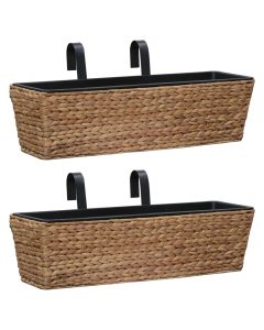 Lot de 2 jardinières 60 cm jacinthe d'eau
