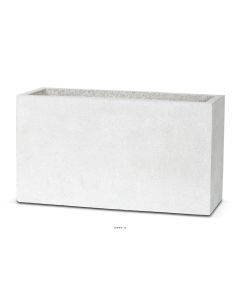 Bac en pures Fibres Mora Ext. Jardinière L 80 x 32 x H44 cm Gris Clair