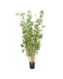 Bambou Oriental Artificiel cannes fines en pot H 100 cm D 35 cm Vert