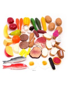 Aliments nourriture assortis en lot de 48 en Plastique soufflé