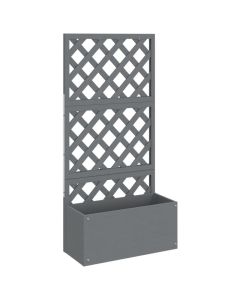 Jardinière en Treillis Gris 65x33x135 cm WPC pour Jardin, Balcon et Patio