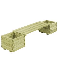 Banc de jardin à jardinières bois de pin imprégné