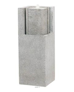 Bac fibres de verre Water A Ext L32x32xH87cm Gris ciment