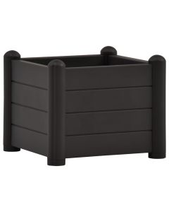 Jardinière lit surélevé plantes fleurs jardin PP 43 x 43 x 35 cm anthracite