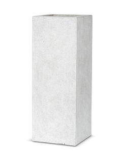 Bac en pures Fibres Mora Ext. Carre Haut L 25 x 25 x H67 cm Gris Clair