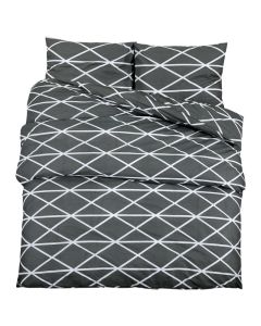 Ensemble de housse de couette gris 260x240 cm coton