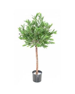 Olivier artificiel en pot H 95 cm feuillage plastique extérieur